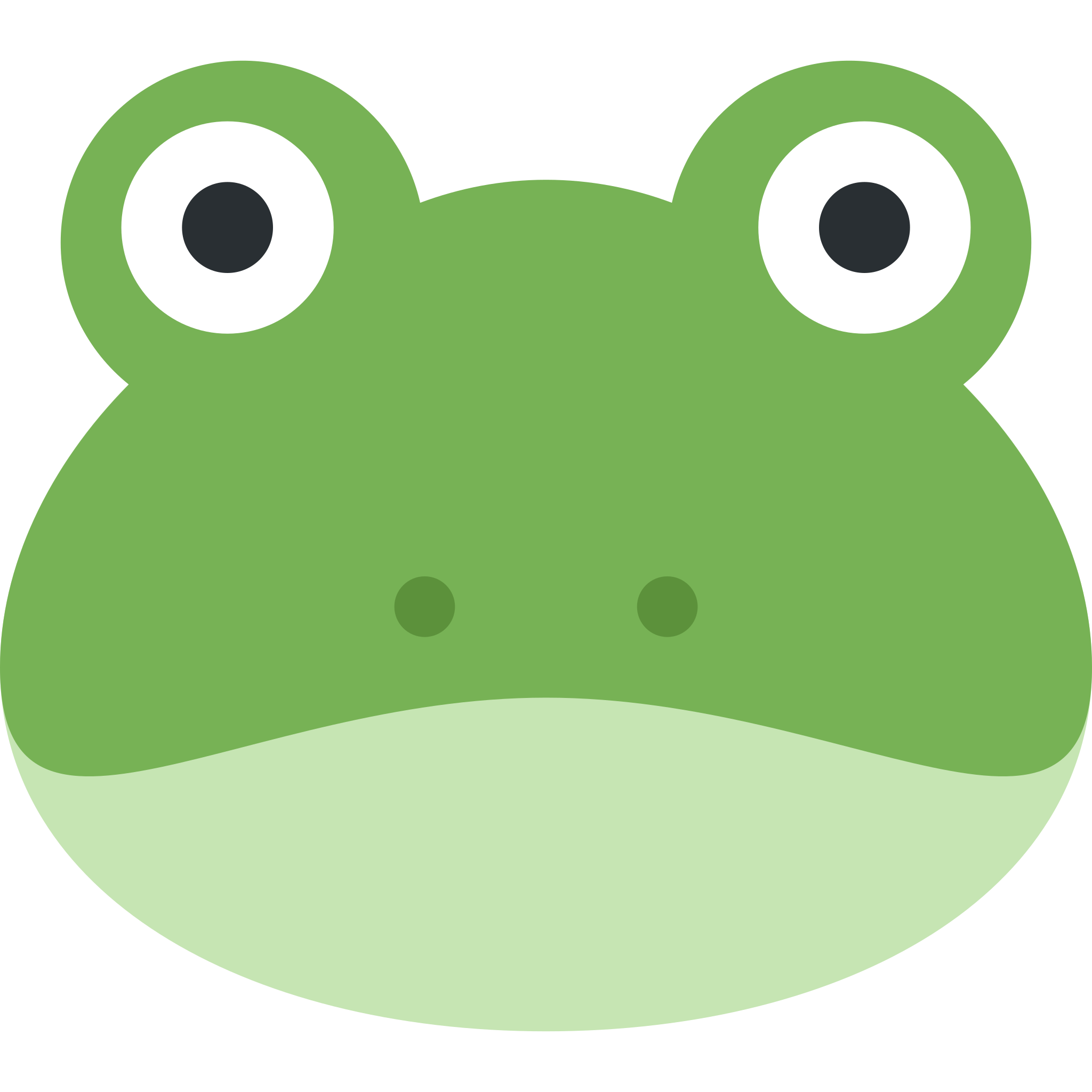 Sticker Timeline Frog Face.